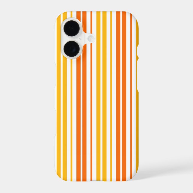 Yellow Orange and White Vertical Stripes Pattern  (Back)