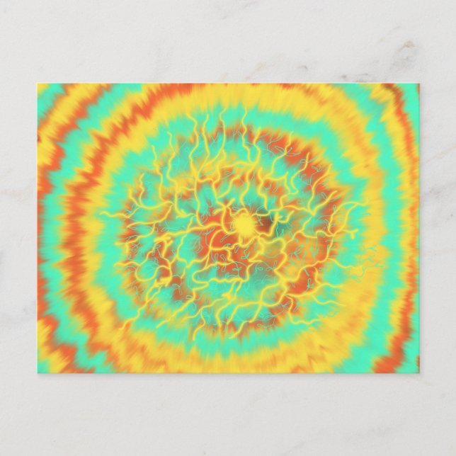 Yellow Orange Aqua Worship Art 6th Jan 2018 HC Postcard (Front)