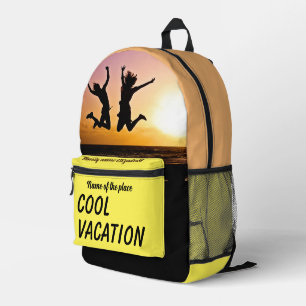 Yellow & orange Bag personalised, family vacation 