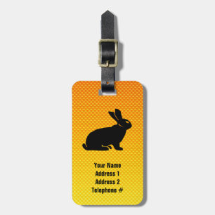 Yellow / Orange Bunny Luggage Tag