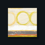 Yellow & Orange Circles on Multicolored Background Canvas Print<br><div class="desc">June Erica Vess is the artist behind this amazing piece of art. Yellow and orange circles rest on a multicolored background. A unique work,  this would make a great custom design for many Zazzle products. Order yours now!</div>
