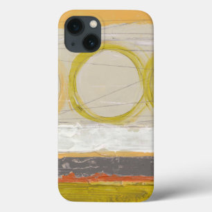 Yellow & Orange Circles on Multicolored Background iPhone 13 Case