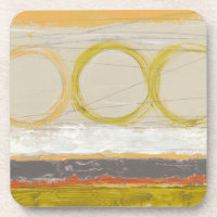 Yellow & Orange Circles on Multicolored Background