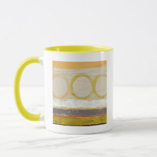 Yellow & Orange Circles on Multicolored Background Mug
