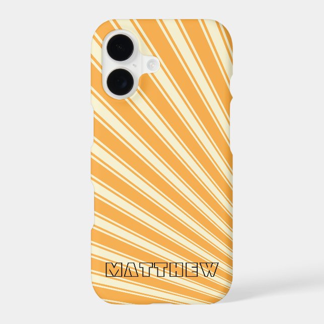 Yellow Orange Colour Stripe Funky Pattern (Back)