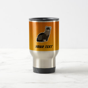Yellow Orange Ferret Travel Mug