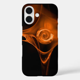 YELLOW ORANGE FRACTAL ROSE iPhone 16 CASE