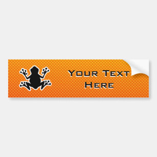 Yellow Orange Frog Bumper Sticker