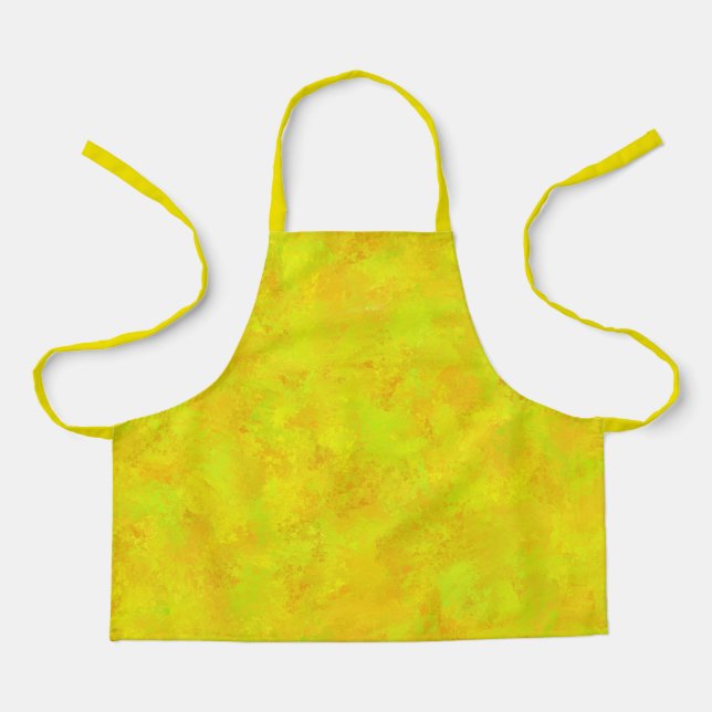 Yellow Orange Green Abstract Pattern Apron (Front)