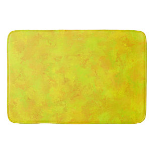 Yellow Orange Green Abstract Pattern Bath Mat