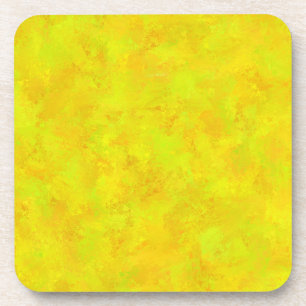 Yellow Orange Green Abstract Pattern Coaster