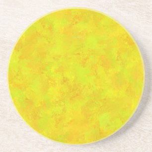 Yellow Orange Green Abstract Pattern Coaster