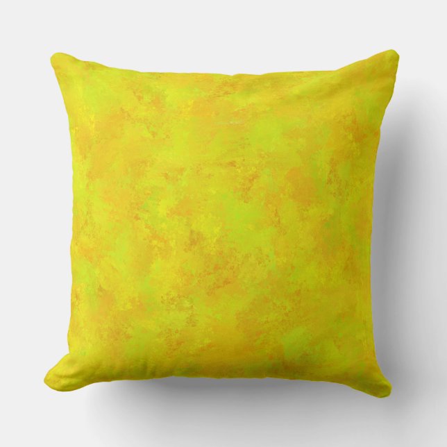 Yellow Orange Green Abstract Pattern Cushion (Front)