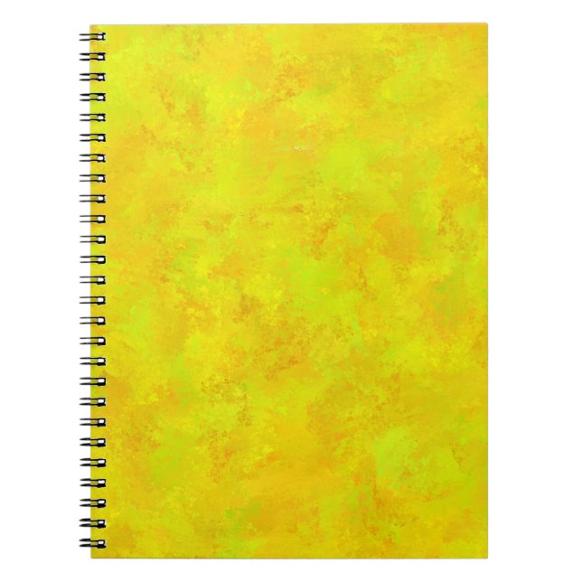 Yellow Orange Green Abstract Pattern Notebook (Front)