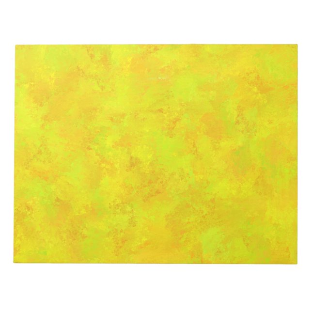 Yellow Orange Green Abstract Pattern Notepad (Front)