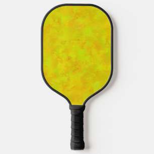 Yellow Orange Green Abstract Pattern Pickleball Paddle