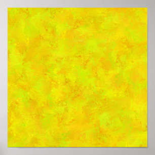Yellow Orange Green Abstract Pattern Poster