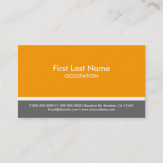Yellow orange grey stripe custom business cards