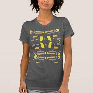 Yellow Orange Grey Symmetrical Southwest Art Look T-Shirt