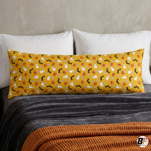 Yellow & Orange Happy Halloween - Spooky Body Cushion