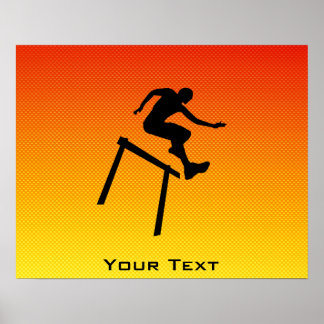 Yellow Orange Hurdler Poster