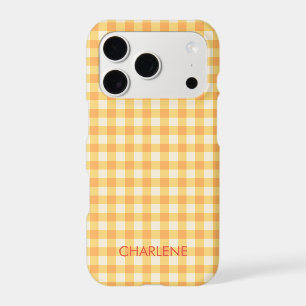 Yellow Orange Ish Preppy Gingham Plaid
