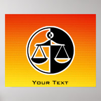 Yellow Orange Justice Scales