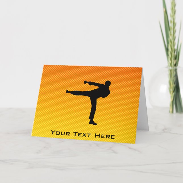 Yellow Orange Martial Arts Card (Front)