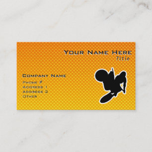 Yellow Orange Motocross Whip Business Card