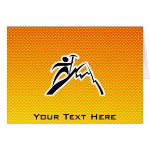 Yellow Orange Mountain Climbing