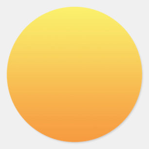 Yellow & Orange Ombre Classic Round Sticker