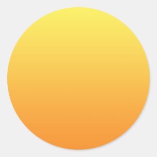 Yellow & Orange Ombre Classic Round Sticker