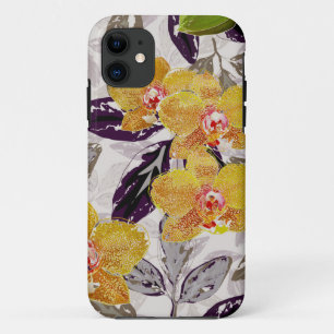 Yellow orange orchids. iPhone 11 case