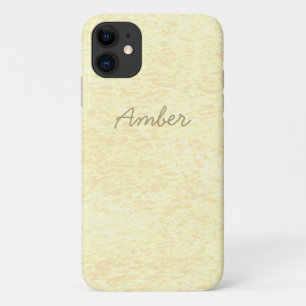 Yellow Orange Paint Textured Pattern Personalised iPhone 11 Case