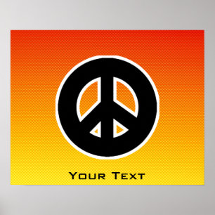 Yellow Orange Peace Sign