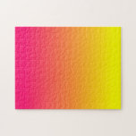 Yellow Orange Pink Ombre Jigsaw Puzzle<br><div class="desc">An ombre design from yellow to bright pink with rich orange in between. This is one of the more popular puzzles in my shop. If you want to transfer this to a larger home decor item,  send a request.</div>