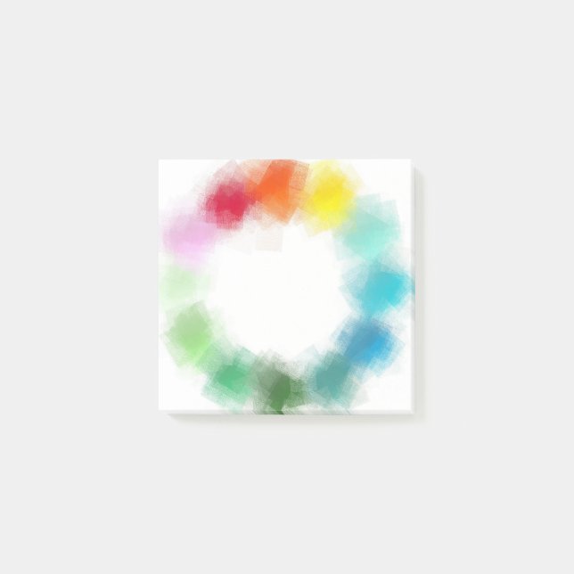 Yellow Orange Pink Red Blue Green Purple Custom Post-it Notes (Front)