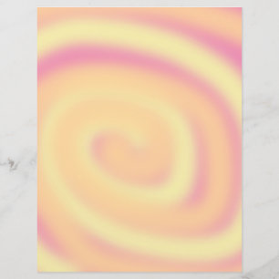 Yellow Orange Pink Swirl Pastel Scrapbook Paper