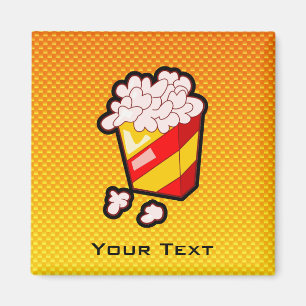 Yellow Orange Popcorn Magnet