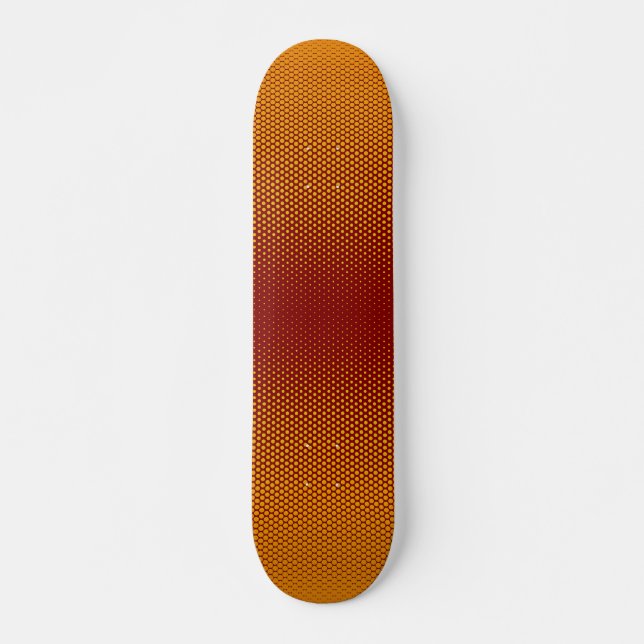 Yellow-orange-red dots custom skateboard (Front)