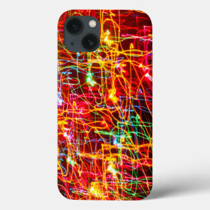 Yellow Orange Red Green Blue Pink Abstract Lights iPhone 13 Case
