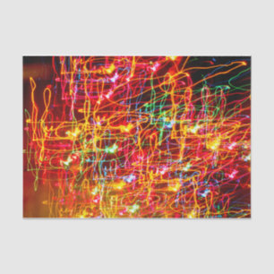 Yellow Orange Red Green Blue Pink Abstract Lights Tissue Paper
