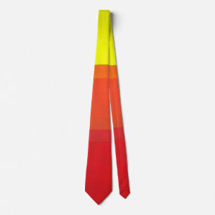 Yellow Orange Red modern colourful abstract art Tie