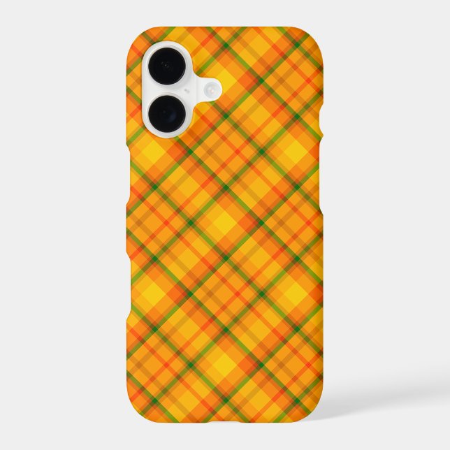 Yellow Orange Retro Gingham Plaid (Back)