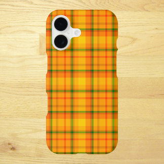 Yellow Orange Retro Gingham Plaid
