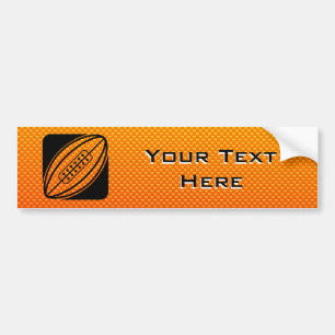 Yellow Orange Rugby Bumper Sticker