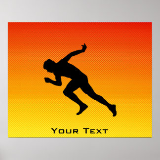 Yellow Orange Running Poster
