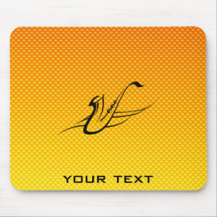 Yellow Orange Saxophone Mouse Mat
