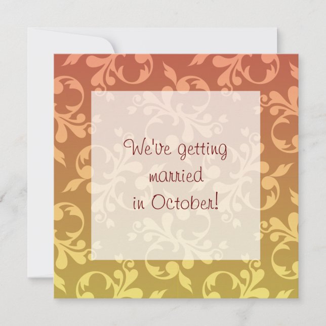 Yellow & Orange Scroll Invitation (Front)
