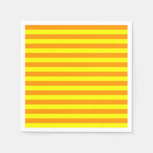 Yellow Orange Stripes Lines Napkin